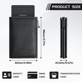 Men's Slim Card Case with RFID Protection, Practical Wallet for Daily Use, Black, Men's Wallet