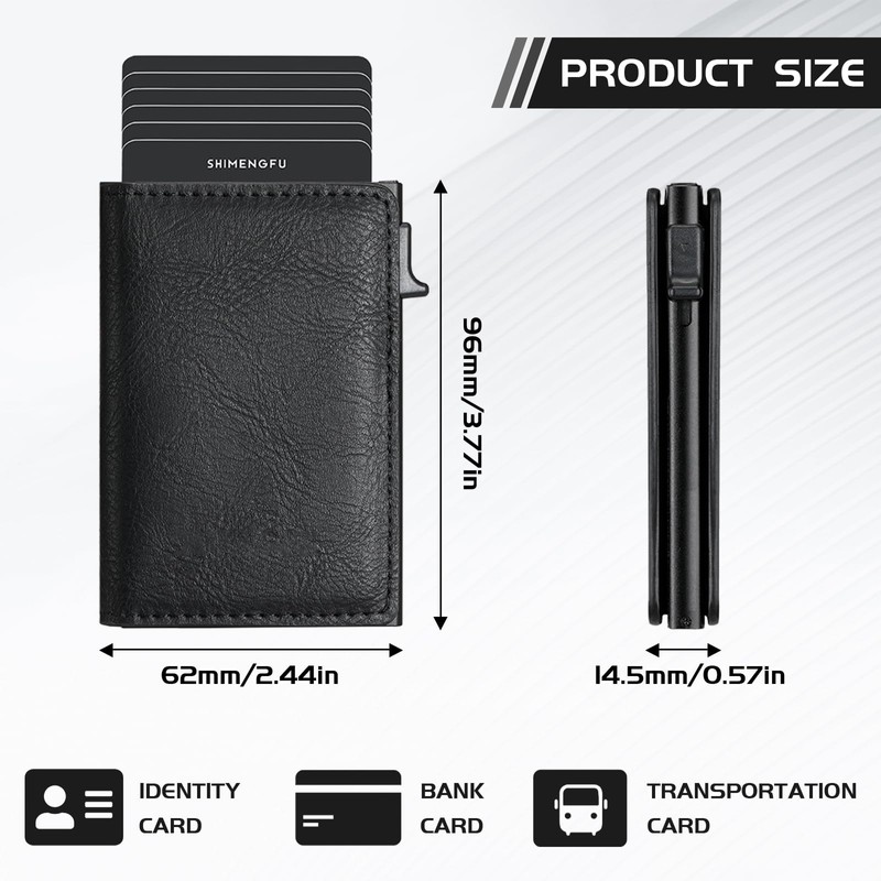Men's Slim Card Case with RFID Protection, Practical Wallet for
