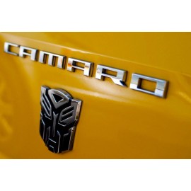 3D Transformers Autobots Optimus Prime Gloss Black Metal Emblem Badge Decals Car