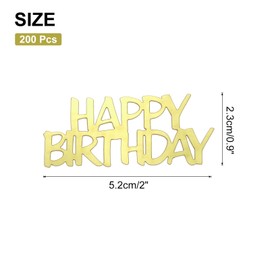 sourcing map 200Pcs Birthday Confetti Glitter Confetti Table Confetti Decor for Party Wedding Festival Decorations,2x0.9Inch,Gold