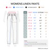 Womens Premium Soft Linen Resort Pants Relaxed Fit Comfort Wear
