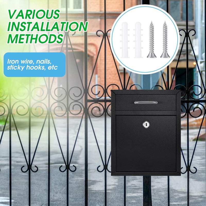 Yaocom Locking Mailbox with Key for Outdoor 10 x 7