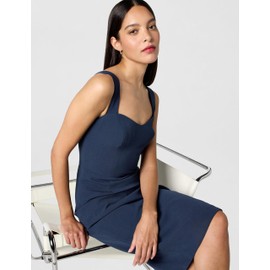 Dress the Population Womens Nicole Sweetheart Neck Bodycon Midi Dress, Navy, Medium US