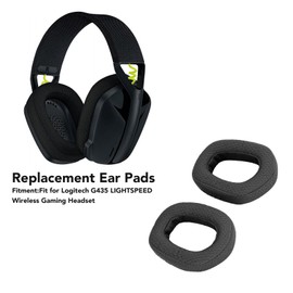 Replacement Ear Pads in Ear Cushions for G435 Lightspeed, with High Density Memory Foam Sponge, Soft Breathable Mesh Fabric, Easy to Install (VELATEMORdvcrzqk1ae-11)