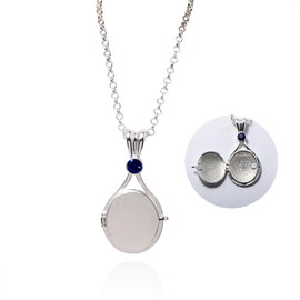 SONGCHANGJEWELRY H2O Mermaid Locket Necklace Women Pendant Gifts Classic TV Show Jewelry Merch (Blue, Big Size)