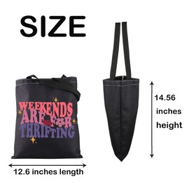 JXGZSO Thrift Store Shopping Tote Bag Weekends Are For Thrifting Tote Bag Thrifting Gift Thrift Shops Gift Thrifter Gift (For Thrifting Tote CA)