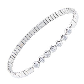 Magnetic Bracelet Stainless Steel Elastic Bracelet Fashionable Women's Bracelet, One size, Stainless Steel, Cubic Zirconia