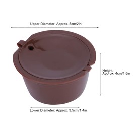 6pcs Reusable Coffee Capsule, Refillable Coffee Capsule, Coffee Filter Cup with Spoon Brush Set, Cafe Tools for Dolce Gusto, Coffee Makers Cafe Tools for Dolce Gusto