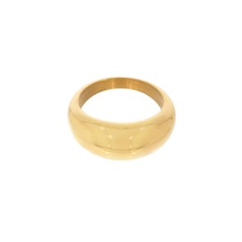 Hey Harper Gold Ring for Women - Gold Plated Stacking Waterproof & Sweatproof Jewerly Ring - Everday Non Tarnish Cute Fashion Circle Rings