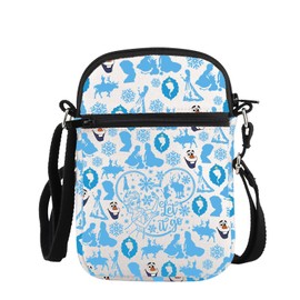 PLITI Princess Inspired Crossbody Bag Princess Fan Gift Let It Go Fairytale Inspired Gift Olaf Lover Zipper Pouch (let go ZCbag)