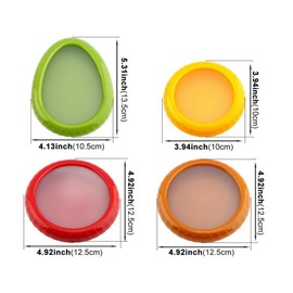 ZIXIANGKEJI 4pcs Avocado Saver and Tomato Holder, Reusable Storage Containers for Fridge for Garlic, Onions, Lemons, Potatoes (X4-4)