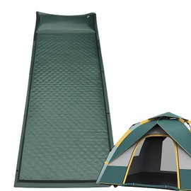 wowspeed Dark Green Twin Air Mattress with Built in Pump, Inflatable Mattress for Camping, Blow Up Mattress with Abrasion-resistant Fabrics, Portable & Foldable Air Mattress for Camping(74*27*2Inch)