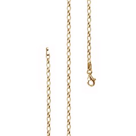 Lijoh LJ1032 Women's 24 Carat Gold-Plated Anchor Chain 925 Sterling Silver (2.7 mm) Gold Women's Necklace Lengths: 42 cm to 70 cm, Gold