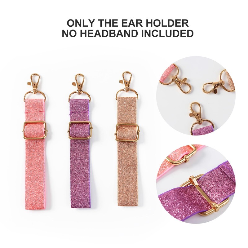 Fancheer 3Pcs Mouse Ears Headband Holder for Backpack Lanyard Strap