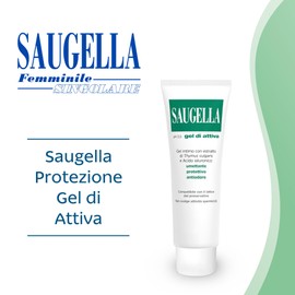 Saugella Attiva, Gel Umettante e Protettivo, pH 5.5, Con Acido Ialuronico e Timo, Azione Idratante e Antiodore, Compatibile con Preservativi in Lattice, 30 ml