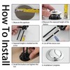 Lexziuo 1PCS Black Round Dual Flush Button - 38mm/48mm/58mm Universal