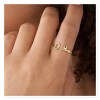 FOSSIL Archival Gold-Tone Stainless Steel Key Band Ring Size 9