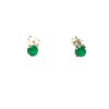 Emerald Green 925 Sterling Silver Stud Earrings 5mm (EMS2902161), Sterling
