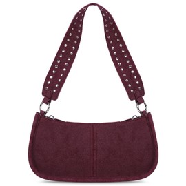 GETERUUV Shoulder Bags for Women Suede Purse Crossbody Fall Bag Suede Shoulder Bag Retro Brown Suede Bag Satchel Handbags