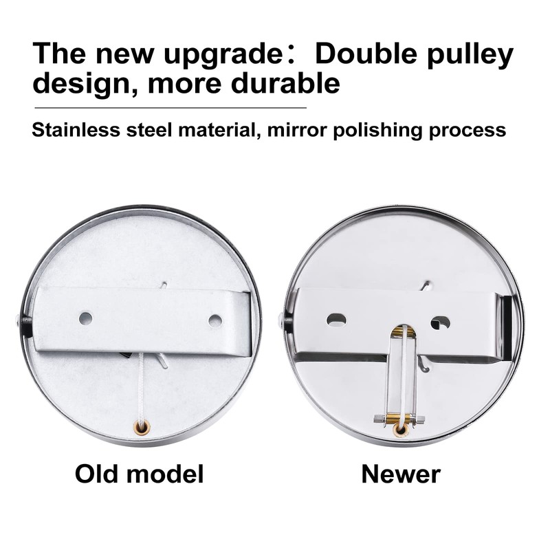 JIMSUMM Retractable Clothesline, 304 Stainless Steel Shower Clothesline, 9.2ft Adjustable