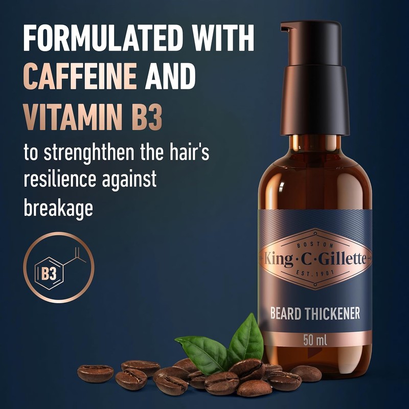 King C. Gillette Beard Thickener formulated with Vitamin B complex