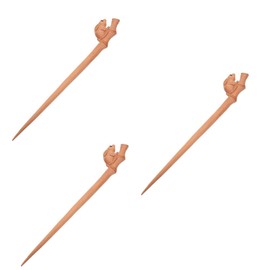 LALAFINA 3pcs Bunny Hairpin Bunny Hair Fork Womens Hair Clips Retro Chignon Pin Hair Sticks for Hair Chinese Hair Sticks Hair Ornaments for Women Hair Clip for Women Wood Miss Shawl Hair up