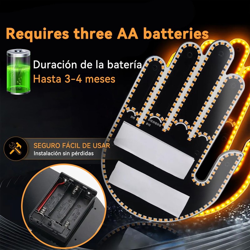 KIONTS Luz De Gesto para Coche, LED Luces de Gesto