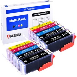 ink4work Set of 10 Pack PGI-250XL & CLI-251XL Compatible Ink Cartridge Set for Pixma IP7220, MG5420, MG6320, MX722, MX922