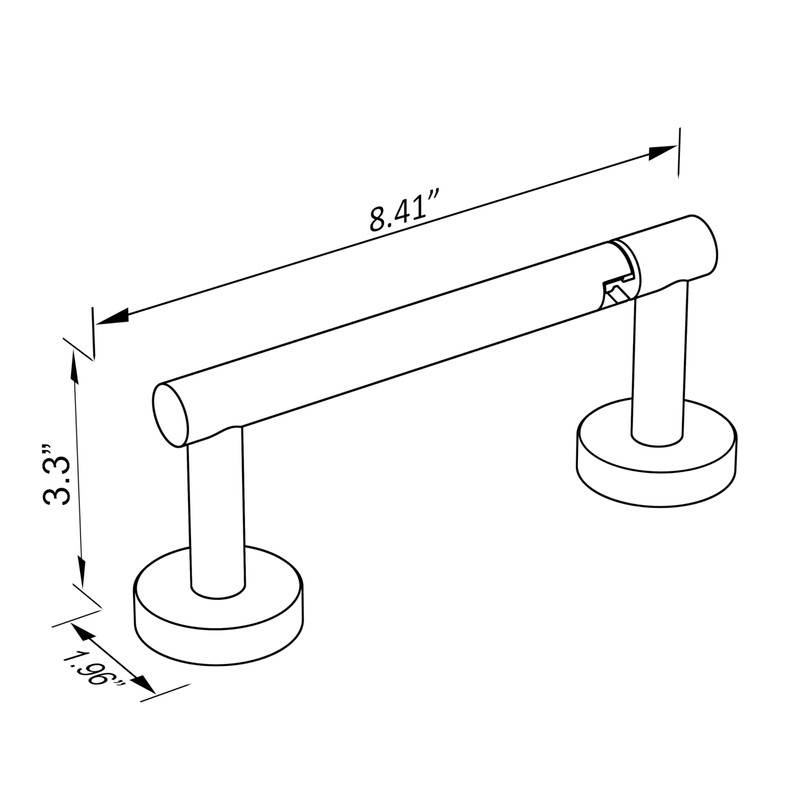BVL Toilet Paper Holder Brushed Nickel Wall Mount Stainless Steel