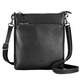 befen Black Crossbody Bag for Women Genuine Leather Small Shoulder Bag for Women Ladies Handbag Purse for Shopping-Black