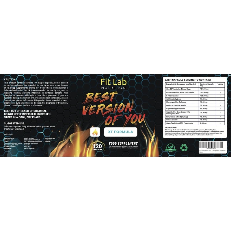 FIT LAB NUTRITION Fit Lab - 120 Capsules - for