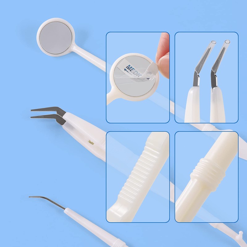 JMU 180 Pack Disposable Dental Examination Kit, 3Pcs Basic Instruments