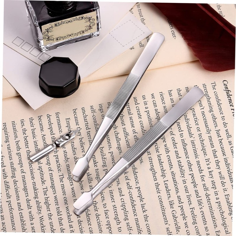 Mikinona 3sets Long Tweezers for Precision Stamp Collector Tweezers Jewelry