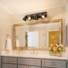 KEESFU 4-Light Track Lighting Kit,Black Semi Flush Mount Ceiling Light