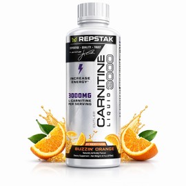 Liquid L-Carnitine 3000mg Blend, Buzz'in Orange Flavour, Triple-Source Carnitine with B Vitamins, Caffeine-Free, No Added Sugar, 31 Servings, 473mL
