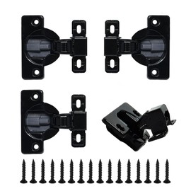 4 Pack Soft Closing Cabinet Hinges – HhdvdyWgd Concealed Hidden Hinges for Kitchen Cabinets, Self-Closing Adjustable Overlay, Durable Carbon Steel, Face Frame (Black)
