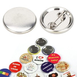 100 Piezas Pin de Botón de Insignia de, Kit de Pin de Bricolaje en , Kit de Insignias de Pin de Botón Transparente de Medalla para Regalos de Recuerdos de Artesanía(32MM)