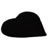 Rapeseed Cushion Heart Approx. 30 x 25 cm – Black