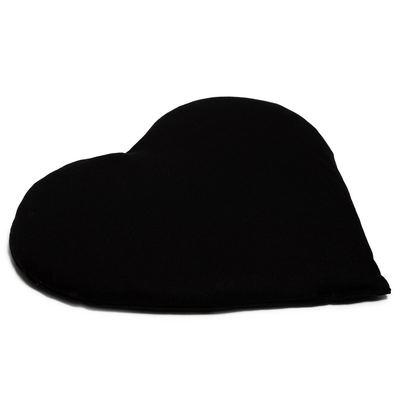 Rapeseed Cushion Heart Approx. 30 x 25 cm – Black