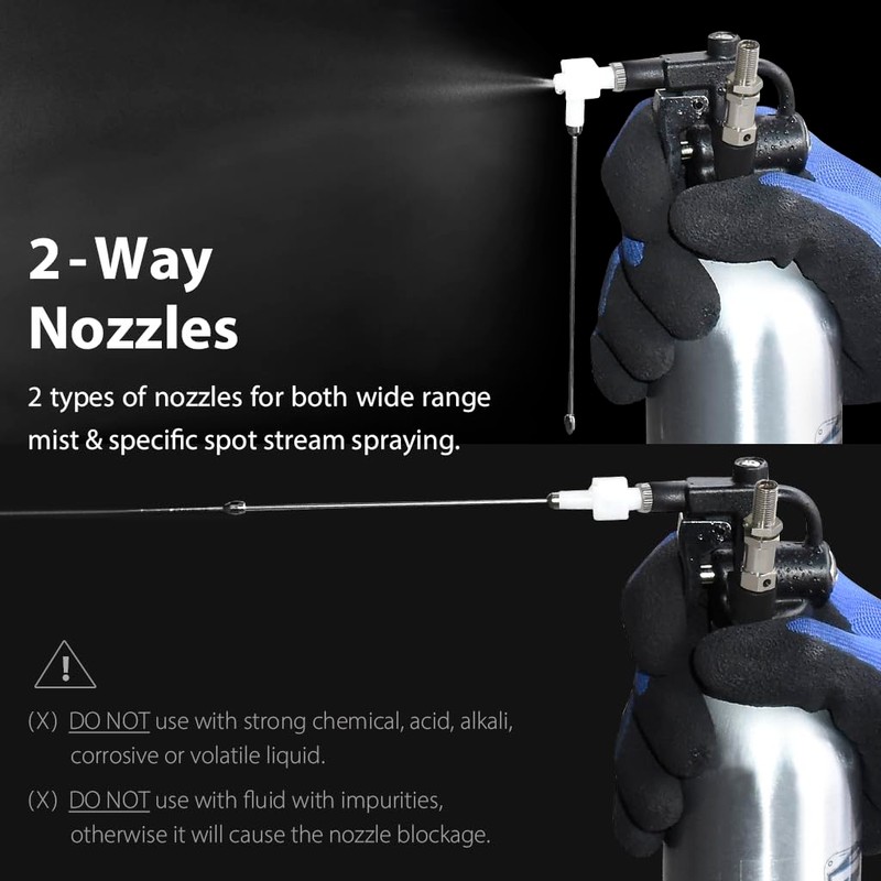 Fit Tools Aluminum Can Air Pneumatic/Manual/Handy Refillable Pressure Sprayer Spare