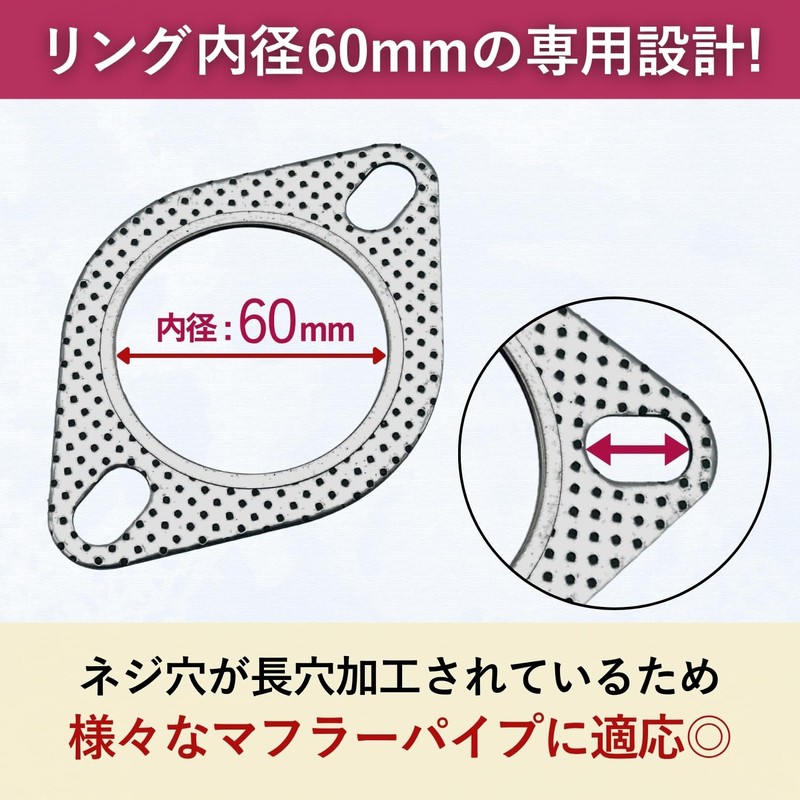 shymie Muffler Gasket 60mm Cover Engine Turbo Muffler Motorcycle Exhaust
