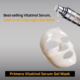 Primera PRMR Vitatinol Serum Gel Mask | Overnight Melting Masks, for Collagen Synthesis with Vitamin C & Retinol, Immediate Pore Tightening, Firming and Hydrating 34g x 4EA