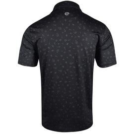 Etonic Golf Martini Glass Print Polo Black/Charcoal Large