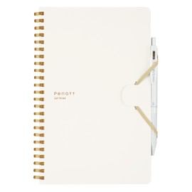 Kokuyo SP137S5-W Penott A5 Notebook, Soft Ring Notebook, Transformed, 0.2 inch (5 mm) Square, White