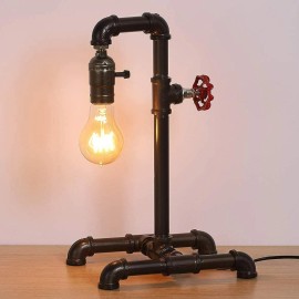 Unbranded Retro Table Lamp Steam Punk Desk Lamp Pipe Desk Lamp Nightstand Lamp Bedroom
