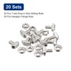 sourcing map M6x12mm T Slot Drop-in Bolt and M6 Hexagon