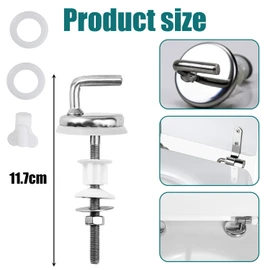 2 Pcs Toilet Seat Fittings – Heavy-Duty Toilet Seat Hinges, Universal Fit for Most Toilet Seats – Durable, Easy Installation, Corrosion-Resistant
