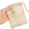 Minkissy 25pcs Exfoliating Soap Pouch Natural Cotton Linen Foaming Net