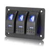 3 Gang Switch Panel On/Off Toggle Switch Panel Waterproof 12
