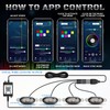 4 Pcs Led Universal RGB Grille Lights Compatible with Raptor